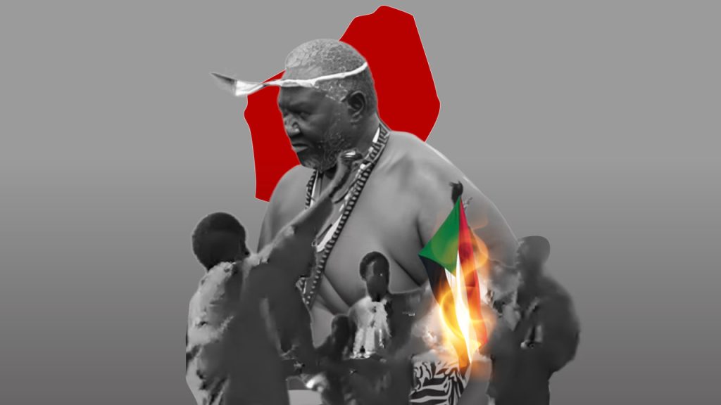 حركة عقار تحرق العلم السوداني